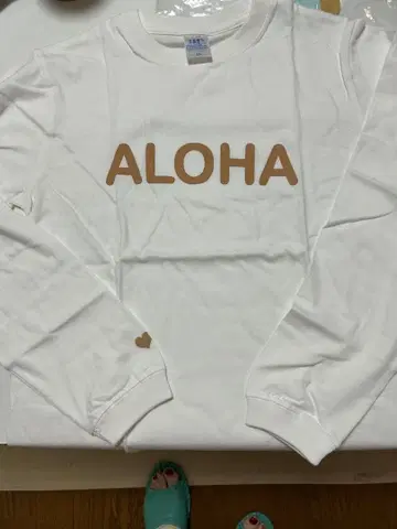 and sea Aloha 프린트 긴팔 T셔츠 XS