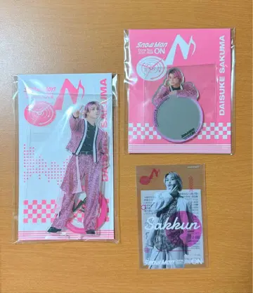 사쿠마 다이스케 아크릴 스탠드 스티커 거울 3종 세트