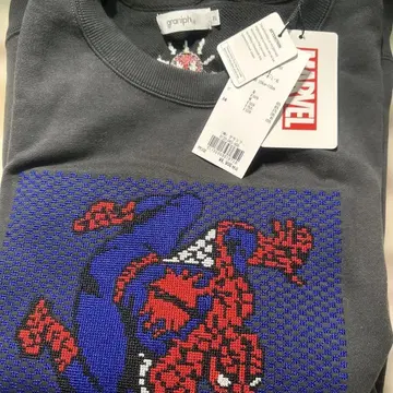 택 포함 미사용 새상품 그라니프 스파이더맨 맨투맨