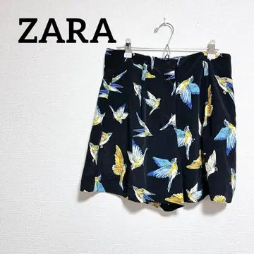 ZARA 자라 새 프린트 하프 팬츠 숏팬츠 [ L ] 블랙 블랙