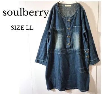 새상품 soulberry 데님 노카라 원피스 SIZE LL
