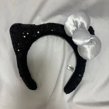 USJ 헬로키티 머리띠 스팽글 블랙