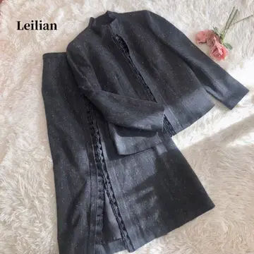 레리안 셋업 자켓 스커트 그레이