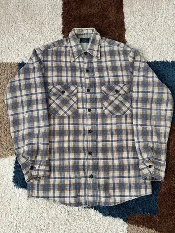 80s' Sears quilting nel shirt vintage