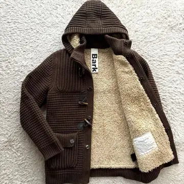 보아 BARK 와플 니트 더플 코트 이탈리아제 토글 L