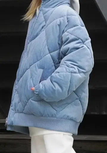 x-girl 코듀로이 자켓 블루 S 사이즈