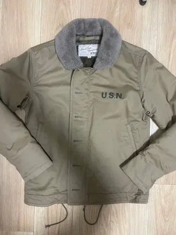 AVIREX 밀리터리 자켓 M 카키 U.S.N.