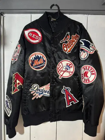 Majestic Athletic 블랙 바시티 자켓 L MLB