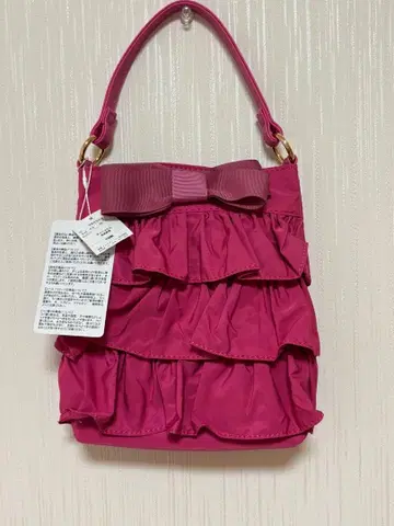 엠즈 그레이시 핑크 프릴 디자인 토트백