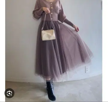 스나이델 가디건 x 샤샤 스커트 세트