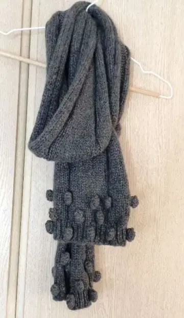 [AGNONA] 아뇨나 머플러 이탈리아제 캐시미어 100% 차콜