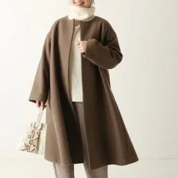 저널 스탠다드 멜톤 플레어 코트 브라운 사이즈 M