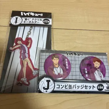 하이큐!! 아크릴 키링 캔뱃지 텐도 사토리 우시지마 와카토시