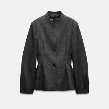 ZARA ZW 컬렉션 핏 블레이저 M 다크 그레이