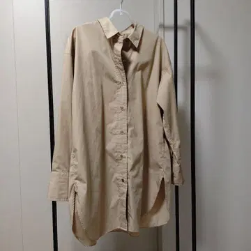 NOBLE 베이지 빅 셔츠