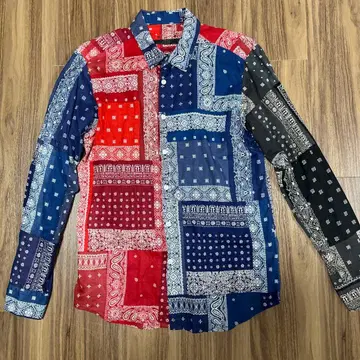 SOPHNET. 반다나 패턴 긴팔 남성용 셔츠 sizeM