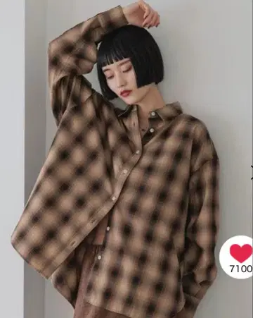 LOWRYS FARM 체크 BIG 셔츠