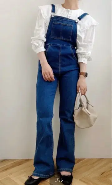 jurielle 스트레치 데님 오버롤