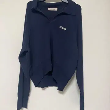 COCO DEAL 네이비 긴팔 스웨터