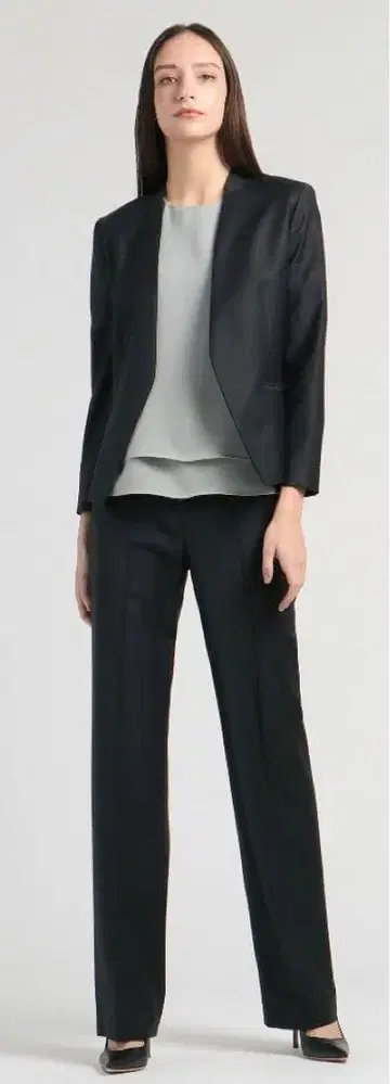 띠어리 럭스 미 라인 팬츠 Executive Luli 미사용 네이비 40