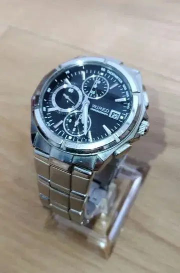 SEIKO 크로노그래프 블랙 손목시계 WIRED 와이어드