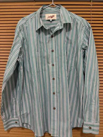 Rutsubo XL 스트라이프 셔츠 그린 계열