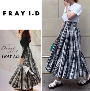프레이 아이디 플레어 스커트 타프타 체크