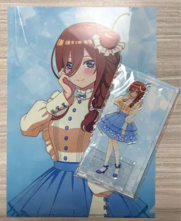 5등분의 신부 나카노 미쿠 크림 소다ver. 아크릴 스탠드 클리어 파일