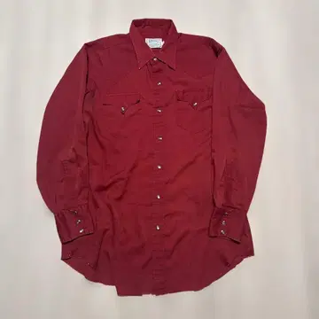 H Bar C 버건디 웨스턴 셔츠 70s