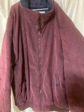 컬럼비아 90s 화이트 블랙 택 코듀로이 와인 레드 XL 자켓