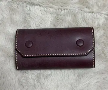 미사용 새상품 천연 가죽 와인 레드 가죽 키케이스