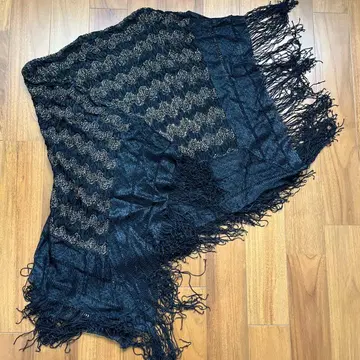 화려한 블랙과 금 무늬 스톨 크리스마스 파티 결혼식 신년회 송년회 숄