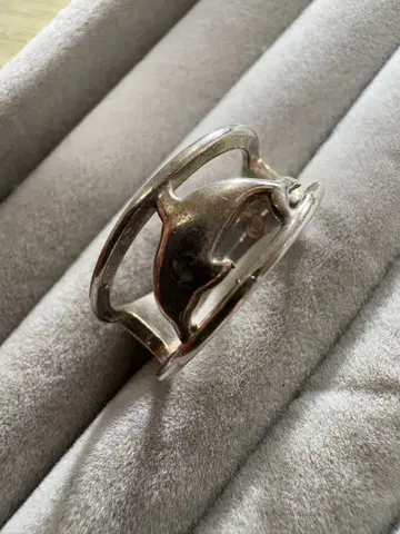 돌고래 디자인 실버 925 반지