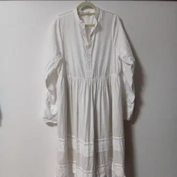 화이트 롱 셔츠 원피스