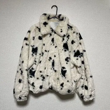 WEG 달마시안 패턴 플리스 자켓 M