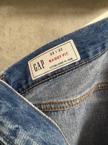 GAP 배기 핏 데님 팬츠 W33 L32 라이트 블루 하이 웨이스트