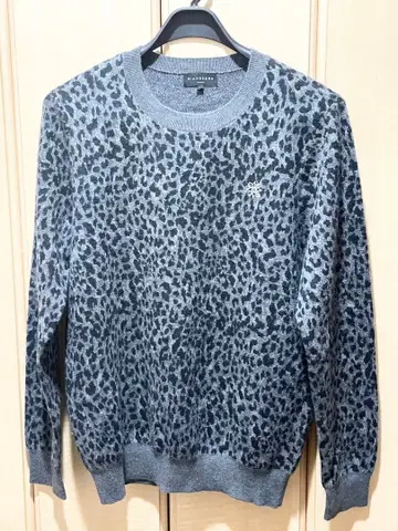 St Andrews 센트앤드류스 캐시미어 레오파드 무늬 스웨터 L