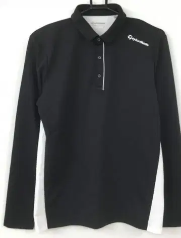 TaylorMade 긴팔 셔츠 블랙/화이트 사이즈 O/XL 상당