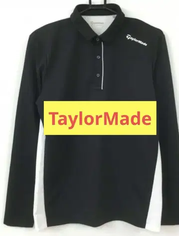 TaylorMade 긴팔 셔츠 블랙/화이트 사이즈 O/XL 상당