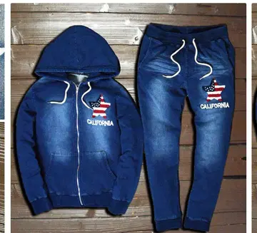 새상품급 인기 데님 맨투맨 셋업 L 사이즈