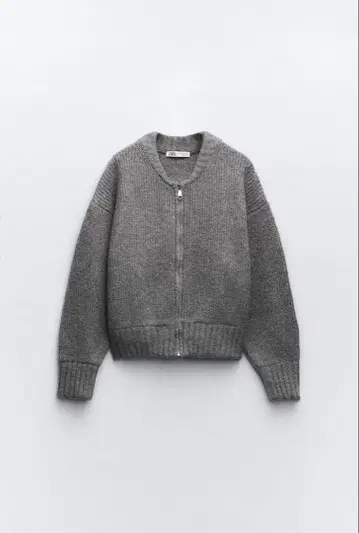ZARA 지퍼 니트 봄버 자켓