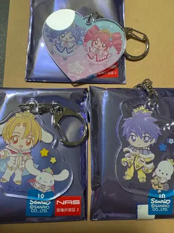 쌍둥이 공주 산리오 아크릴 키링 3세트