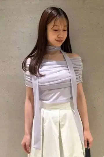 스나이델 개더 아지메 컷 풀오버 라벤더