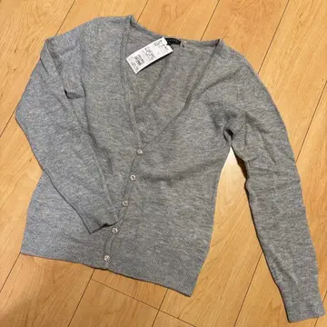 미슈마슈 그레이 V넥 가디건 긴팔