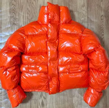 [ 새상품급 ] 엔타이어 스튜디오 오렌지 PFD 퍼 다운 자켓