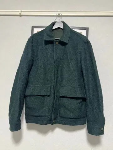 ZARA 다크 그린 울 혼방 자켓 아우터