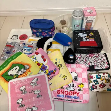 스누피 굿츠 손수건 지갑 파우치 세트 4번