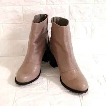 Sellenatela 지퍼 달린 가죽 숏부츠