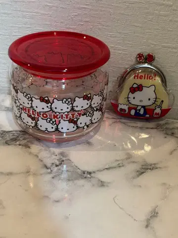 레트로 키티 캐니스터 미니 가마구치 2세트 미사용