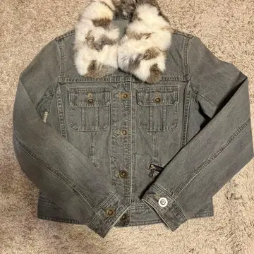 그레이 데님 자켓 퍼 포함